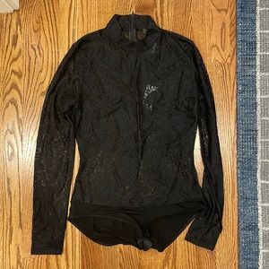 Black with lace bodysuit